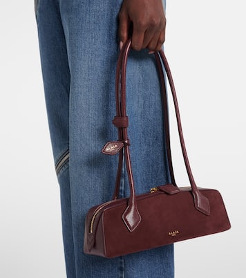 Le Teckel Small suede shoulder bag | Alaïa