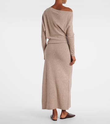 Vestido largo Kasos de cachemir drapeado | Altuzarra