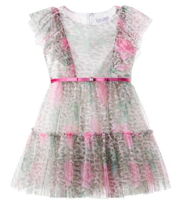 Bedrucktes Kleid aus Tüll | Monnalisa