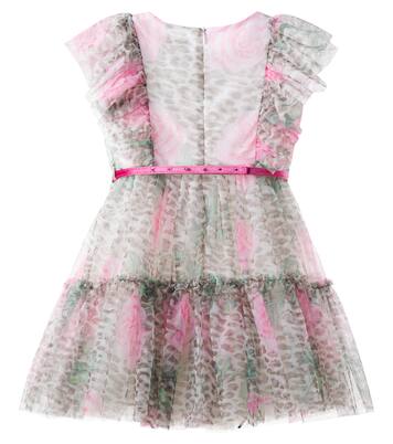 Bedrucktes Kleid aus Tüll | Monnalisa