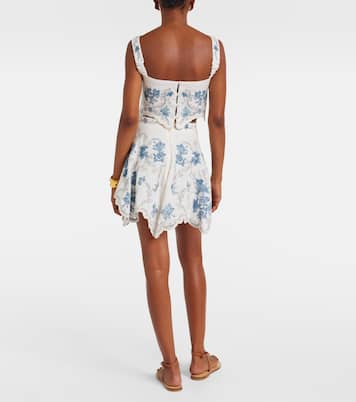 Top cropped Luciana Gloriosa in lino con ricamo | Agua by Agua Bendita