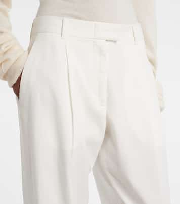 Neriah cotton and cashmere straight pants | The Row
