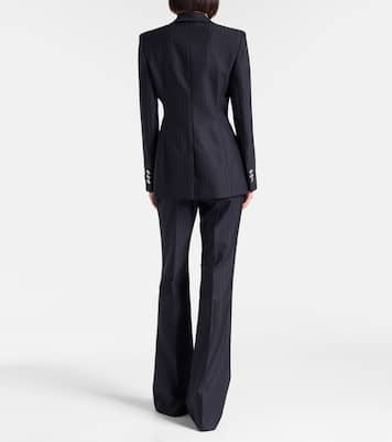 Pinstripe virgin wool blazer | Versace