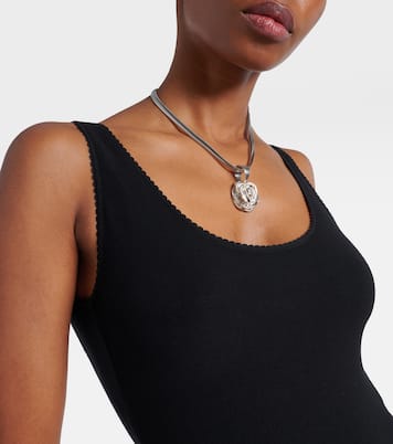 Scalloped open-back bodysuit | Magda Butrym