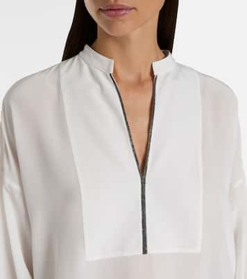 Monili silk blouse | Brunello Cucinelli