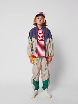 Logo printed colorblocked jacket | Bobo Choses
