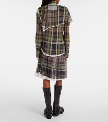 Blouse en soie à carreaux | Acne Studios