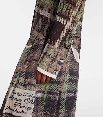 Blouse en soie à carreaux | Acne Studios