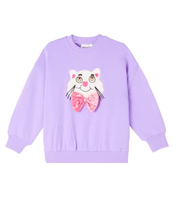 Printed cotton chenille sweatshirt | Mini Rodini