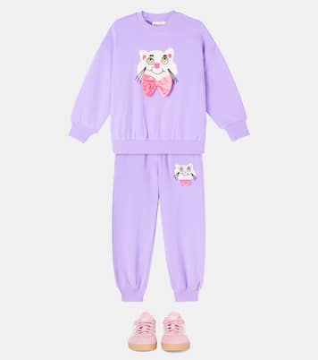 Printed cotton chenille sweatshirt | Mini Rodini