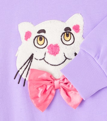 Printed cotton chenille sweatshirt | Mini Rodini