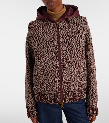 Marled-knit virgin wool jacket | Moncler