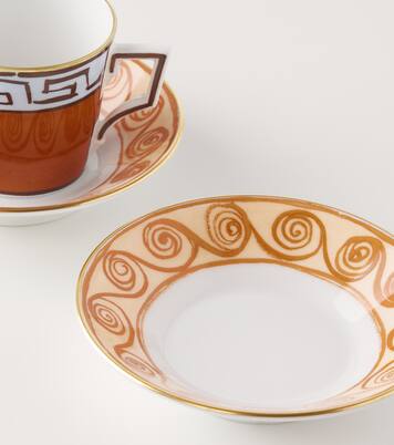 Set di due tazze Il Viaggio di Nettuno in porcellana by Luke Edward Hall | Ginori 1735