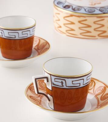 Set di due tazze Il Viaggio di Nettuno in porcellana by Luke Edward Hall | Ginori 1735