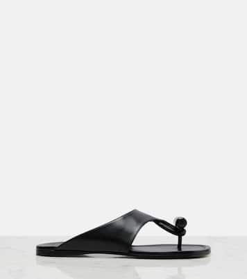 Toggle leather thong sandals | Loewe