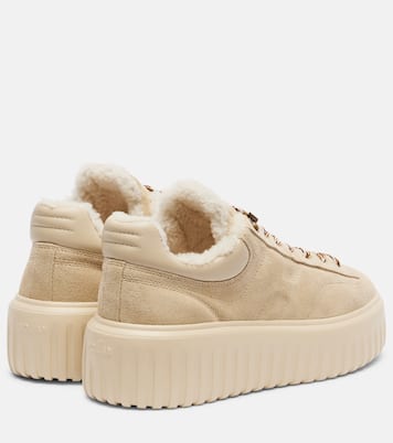 Plateau-Sneakers H-Stripes aus Veloursleder | Hogan