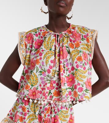 Banana Flowers printed cotton blouse | Farm Rio