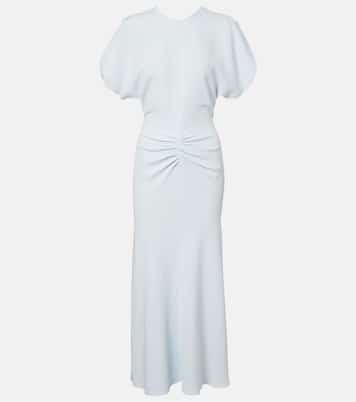 Vestido midi fruncido | Victoria Beckham