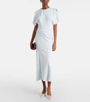 Vestido midi fruncido | Victoria Beckham