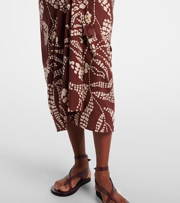 Uma printed cotton midi skirt | Poupette St Barth