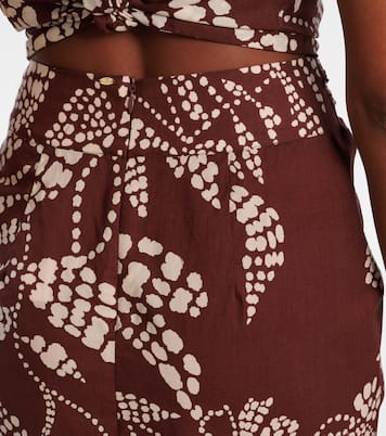 Uma printed cotton midi skirt | Poupette St Barth