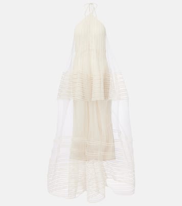 Epi halterneck tulle maxi dress | Jacquemus