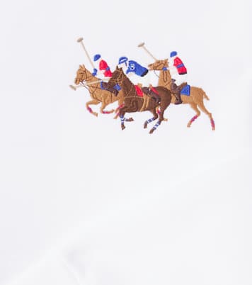 Embroidered cotton-blend jersey hoodie | Polo Ralph Lauren Kids