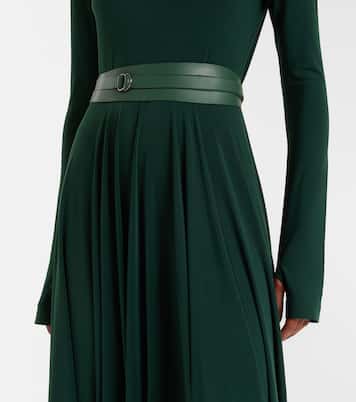 Belted pleated midi dress | Norma Kamali