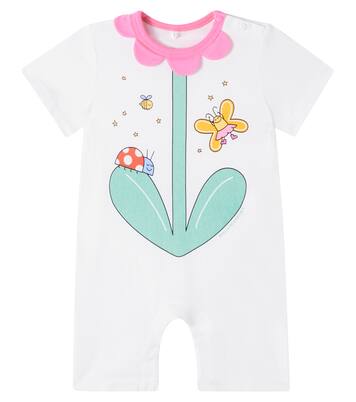 Baby printed cotton jersey playsuit | Stella McCartney Kids