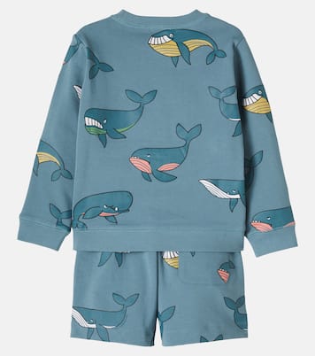 Set aus Sweatshirt und Shorts aus Baumwoll-Jersey | Stella McCartney Kids