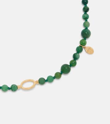 Inifinity beaded necklace with jade | Toteme