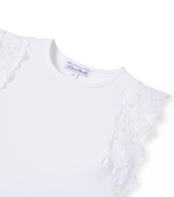 T-Shirt aus einem Baumwollgemisch mit Spitze | Tartine et Chocolat