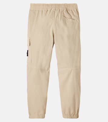 Compass cotton-blend cargo pants | Stone Island Junior