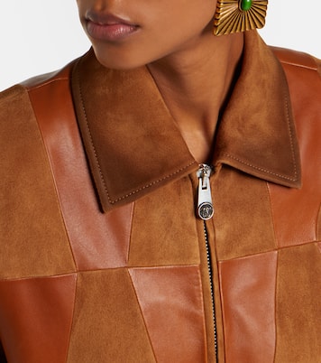 Blouson aus Leder und Veloursleder | Versace