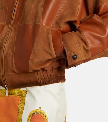 Blouson aus Leder und Veloursleder | Versace
