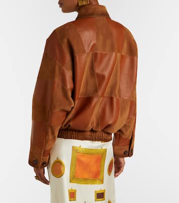 Blouson aus Leder und Veloursleder | Versace