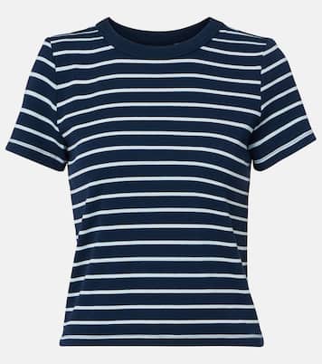 Brenda striped cotton-blend T-shirt | Velvet