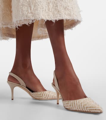 Carolyne woven slingback pumps | Manolo Blahnik