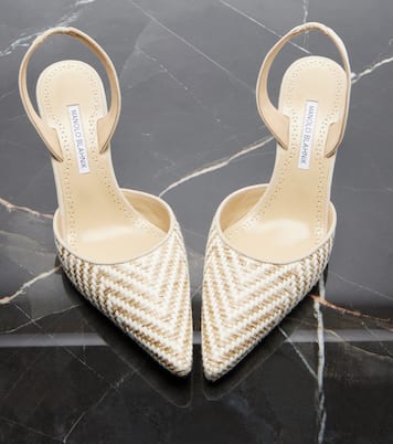 Carolyne woven slingback pumps | Manolo Blahnik