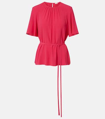 Libby belted crêpe blouse | Joseph