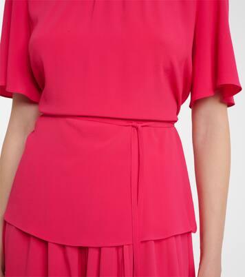 Libby belted crêpe blouse | Joseph