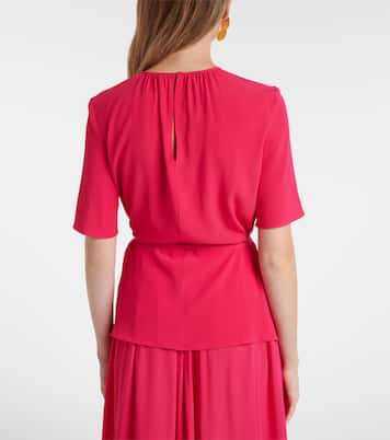 Libby belted crêpe blouse | Joseph