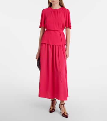 Libby belted crêpe blouse | Joseph