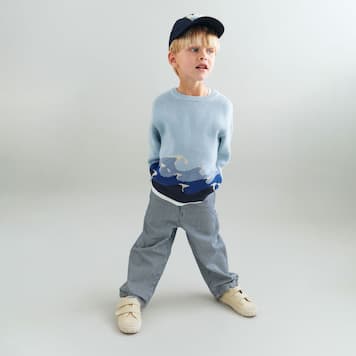 Knud jacquard sweater | Wheat