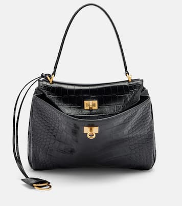 Rodeo Small croc-effect leather tote bag | Balenciaga