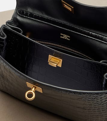 Rodeo Small croc-effect leather tote bag | Balenciaga