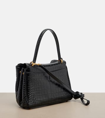 Rodeo Small croc-effect leather tote bag | Balenciaga