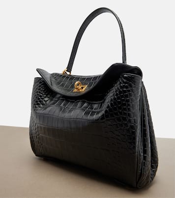 Rodeo Small croc-effect leather tote bag | Balenciaga