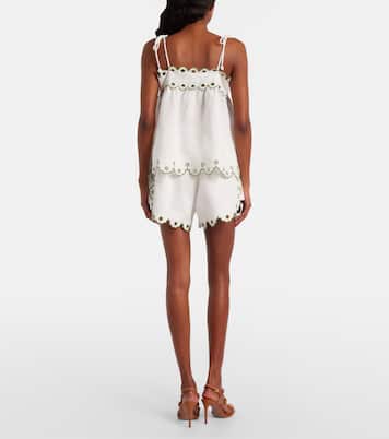 High-Rise Shorts aus Leinen | Farm Rio