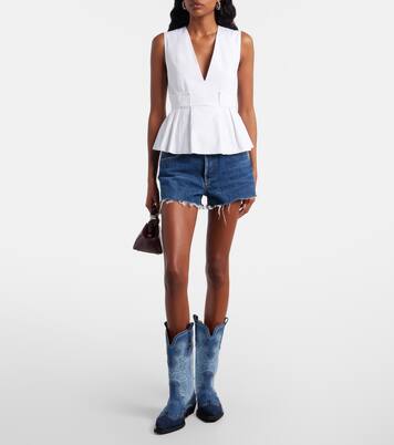 Denim cowboy boots | Ganni